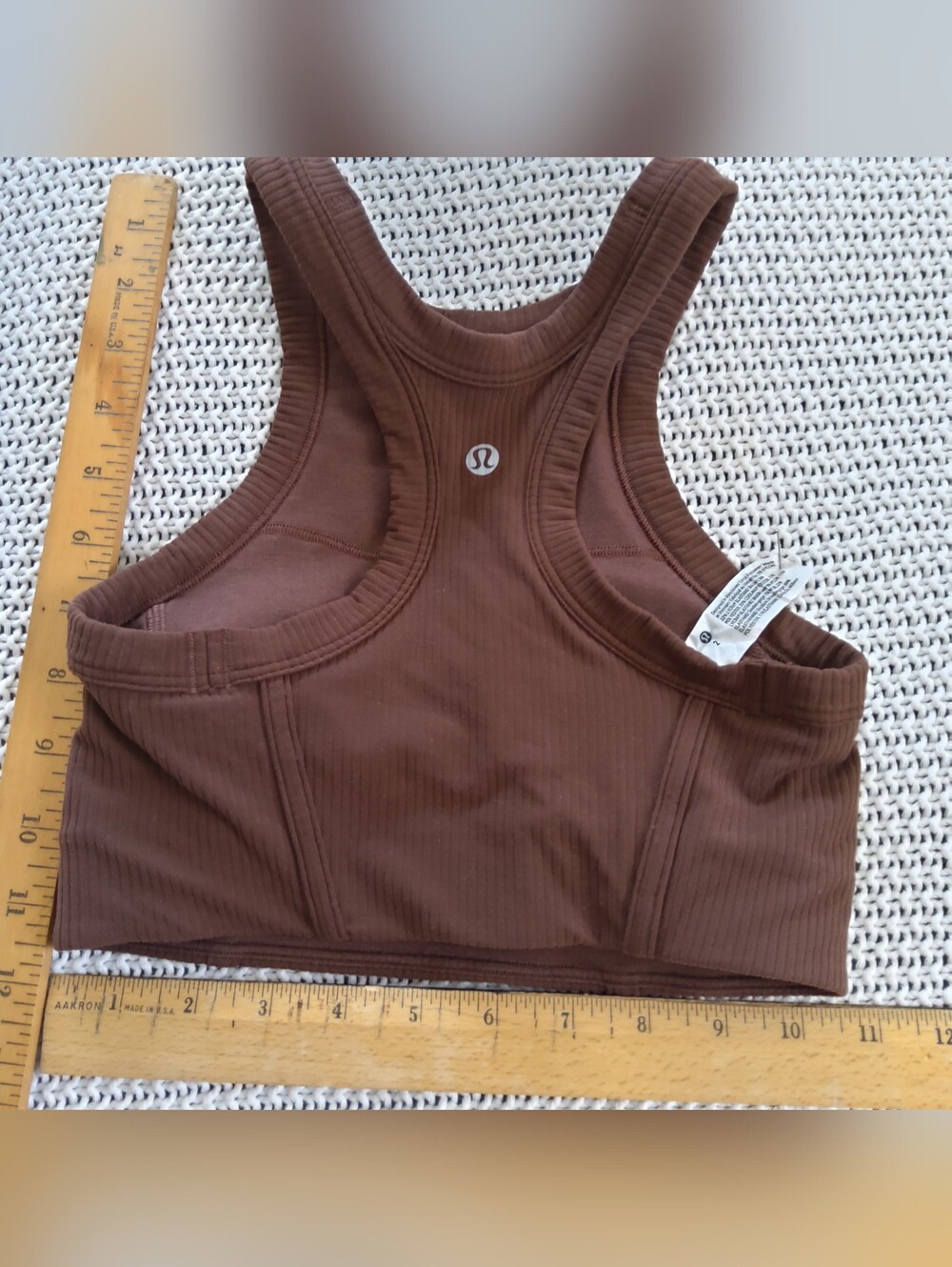lululemon athletica Brown Ribbed Racerback Size 2
